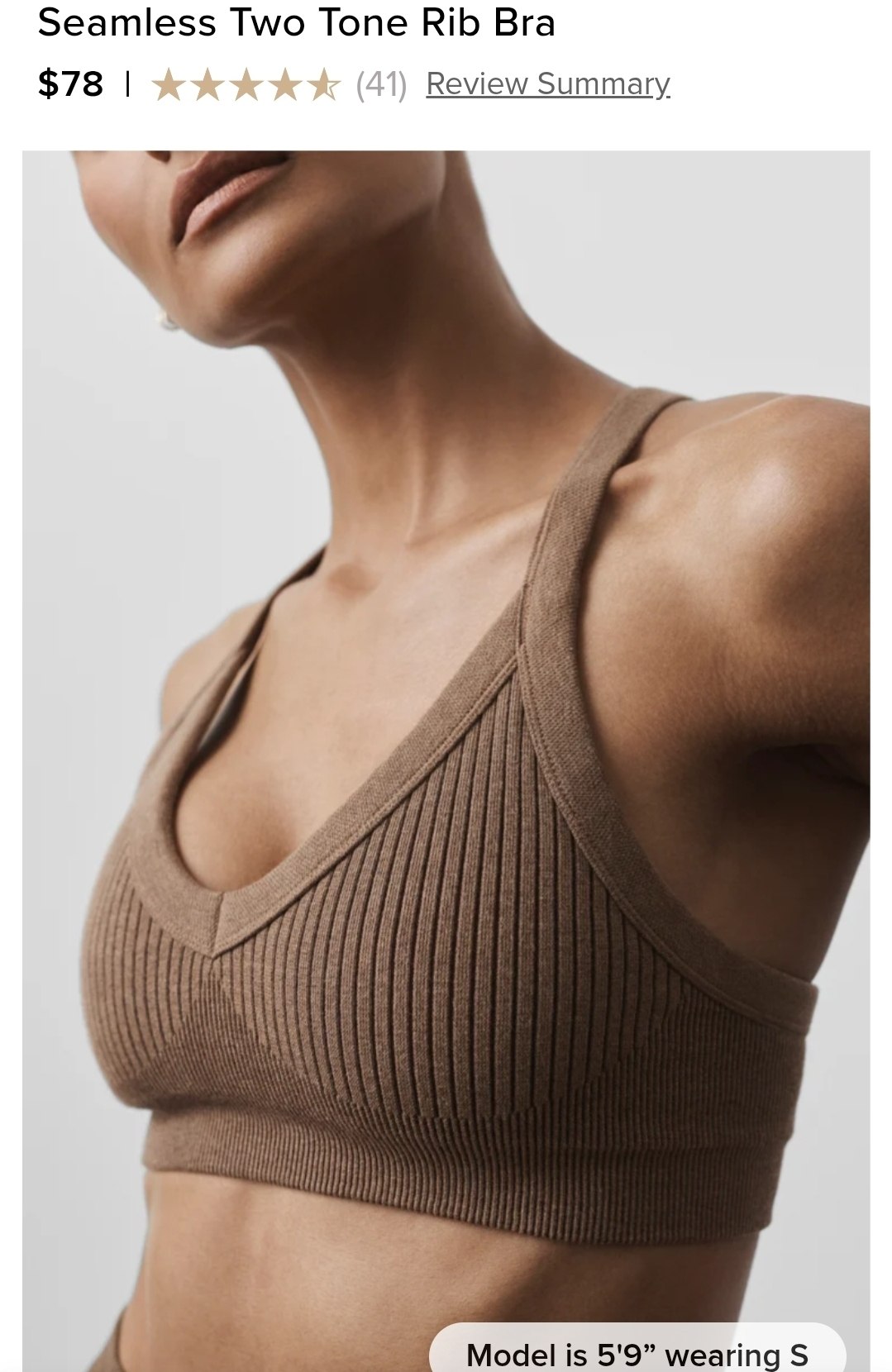 Seamless Two Tone Rib Bra