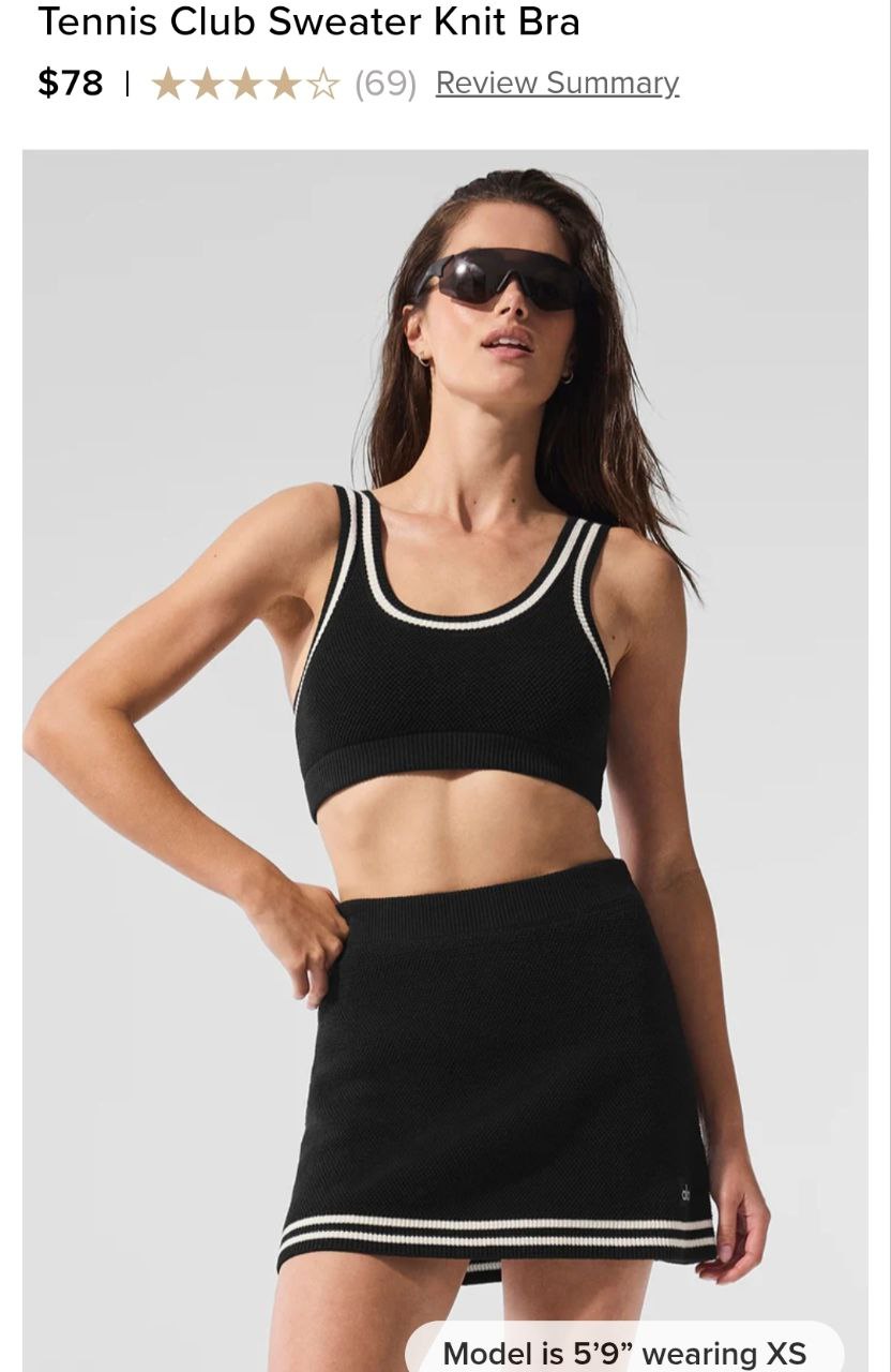 Tennis Club Sweater Knit Bra