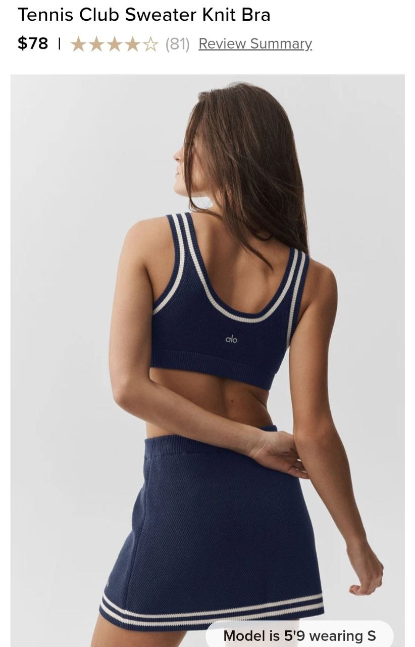 Tennis Club Sweater Knit Bra