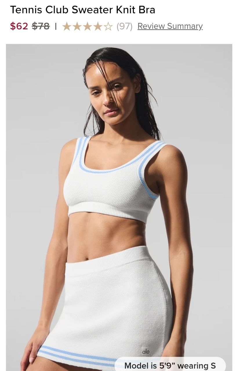 Tennis Club Sweater Knit Bra