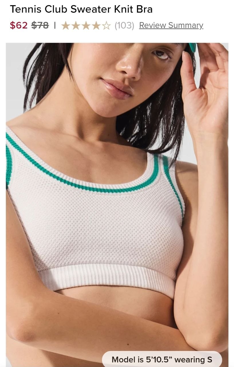 Tennis Club Sweater Knit Bra