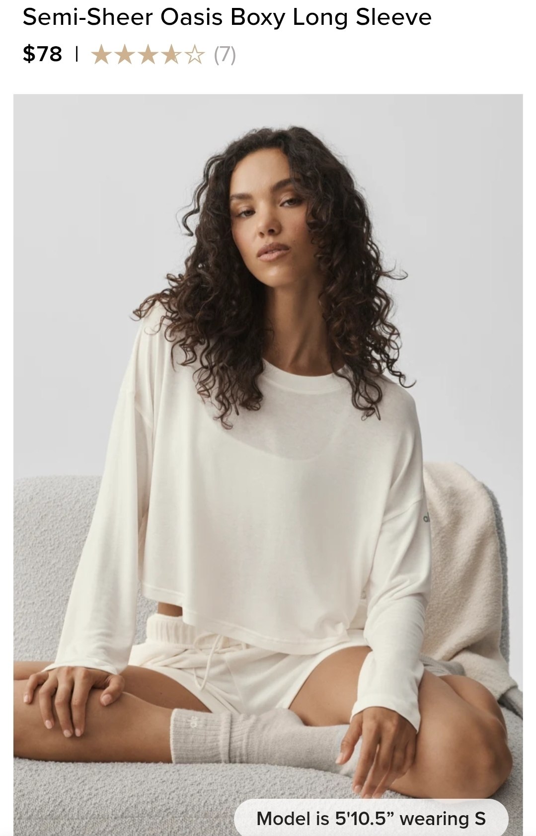 Semi-Sheer Oasis Boxy Long Sleeve