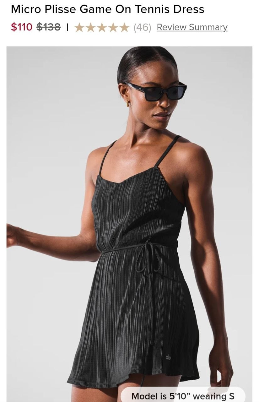 Micro Plisse Game On Tennis Dress