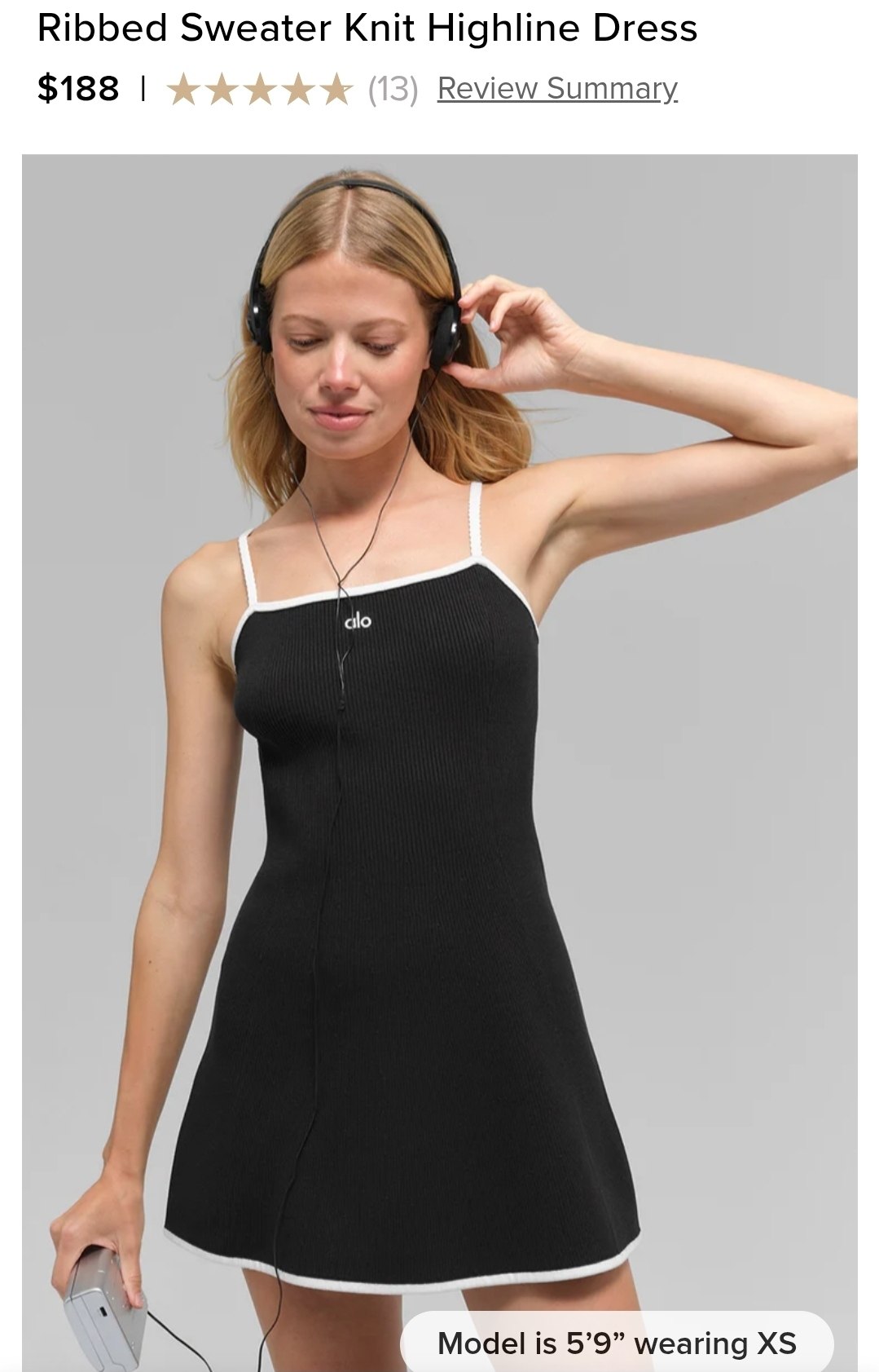 Ribbed Sweater Knit Highline Dress