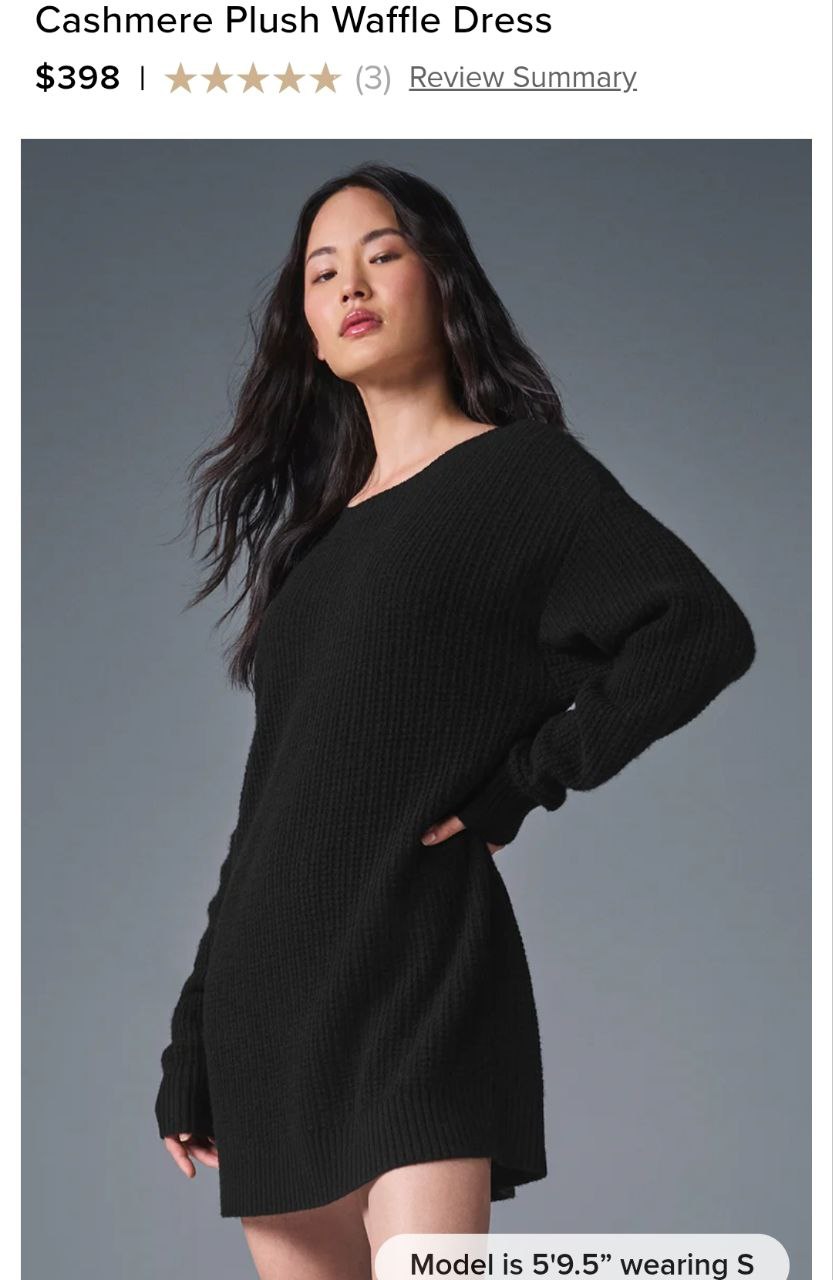 Cashmere Plush Waffle Dress