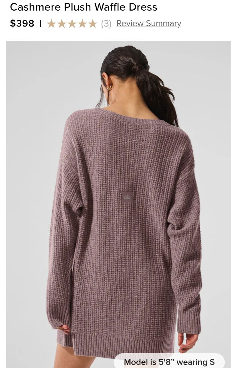 Cashmere Plush Waffle Dress
