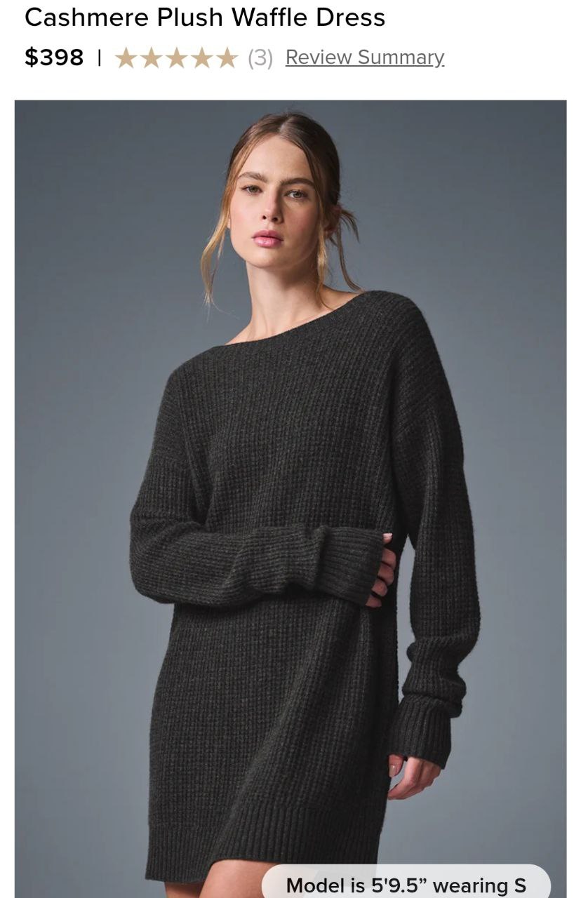Cashmere Plush Waffle Dress