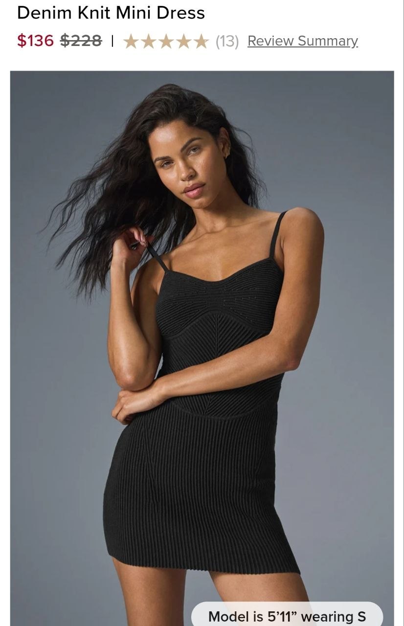Denim Knit Mini Dress