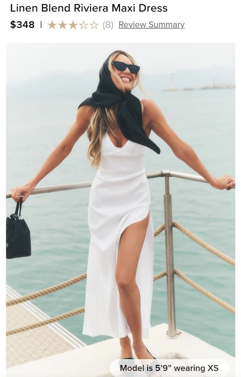 Linen Blend Riviera Maxi Dress