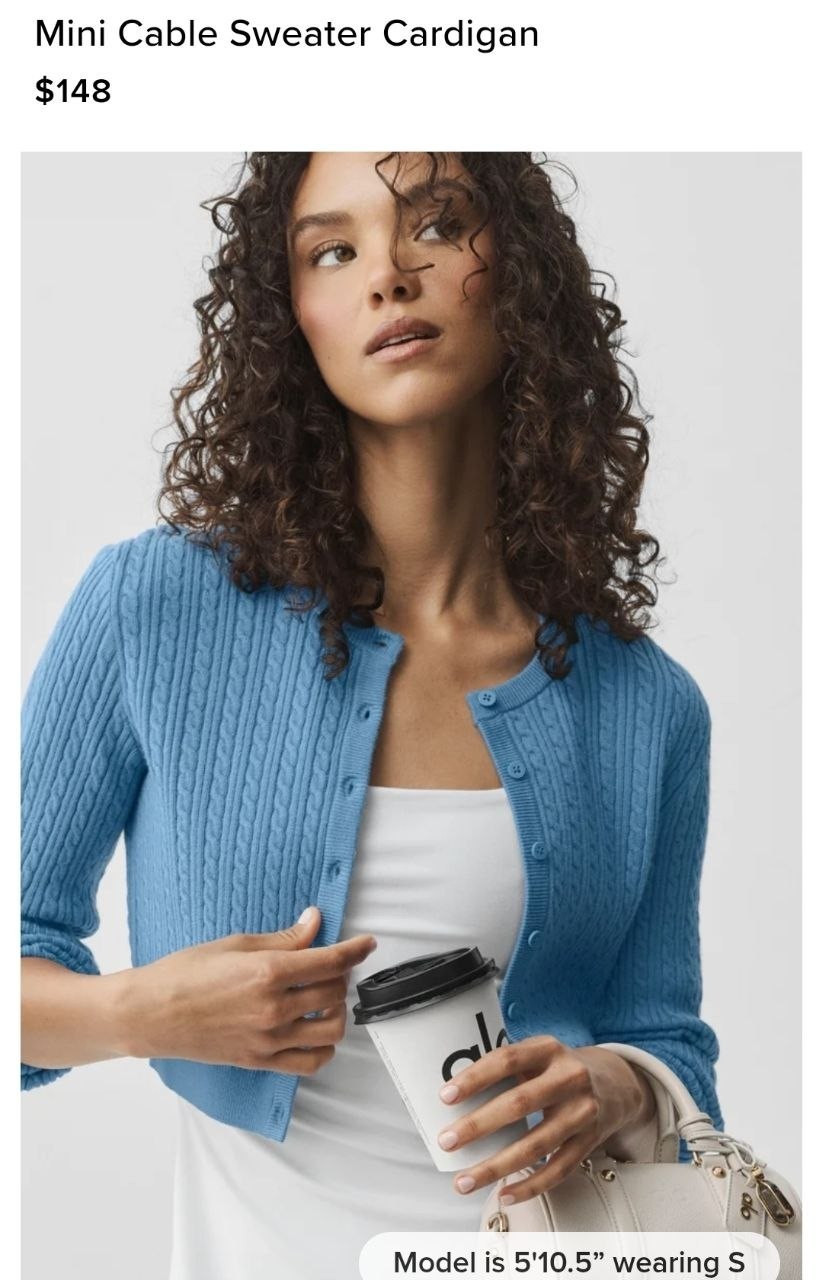 Mini Cable Sweater Cardigan