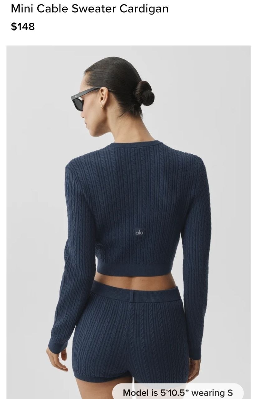 Mini Cable Sweater Cardigan