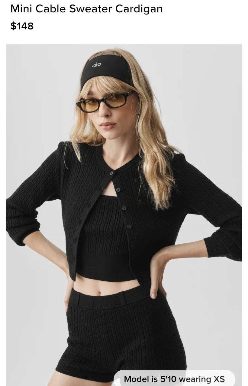 Mini Cable Sweater Cardigan