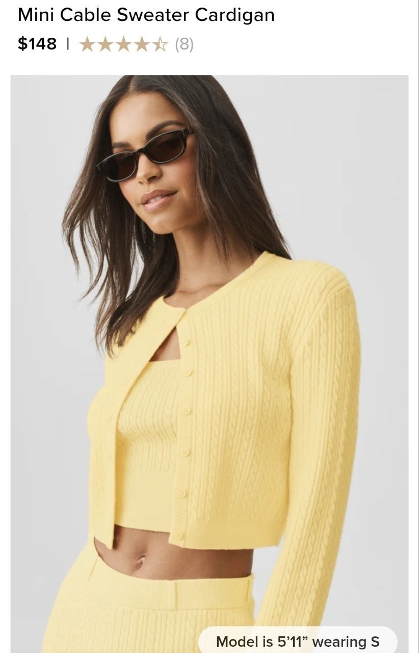 Mini Cable Sweater Cardigan
