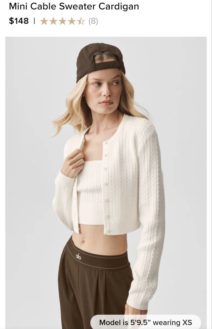 Mini Cable Sweater Cardigan