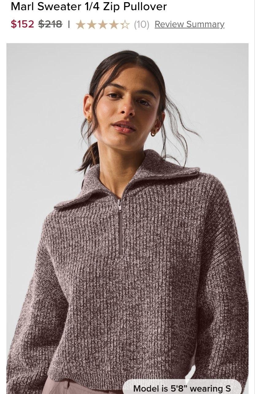 Marl Sweater 1/4 Zip Pullover