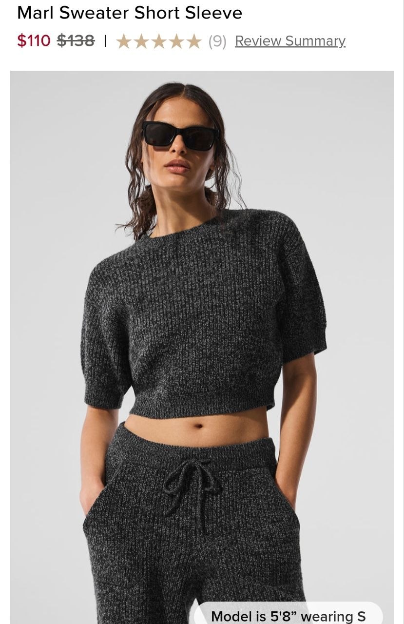 Marl Sweater Short Sleeve