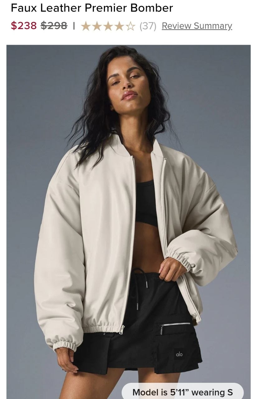 Faux Leather Premier Bomber