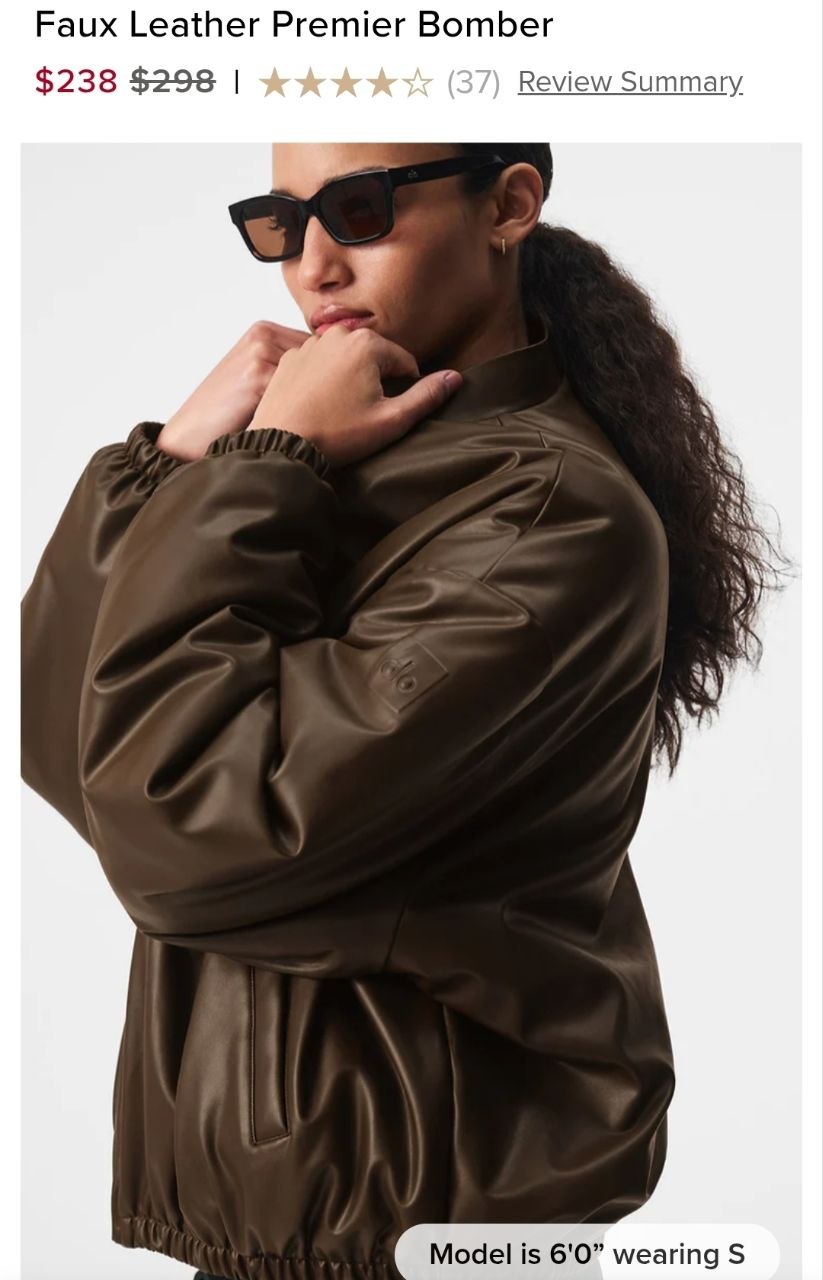 Faux Leather Premier Bomber