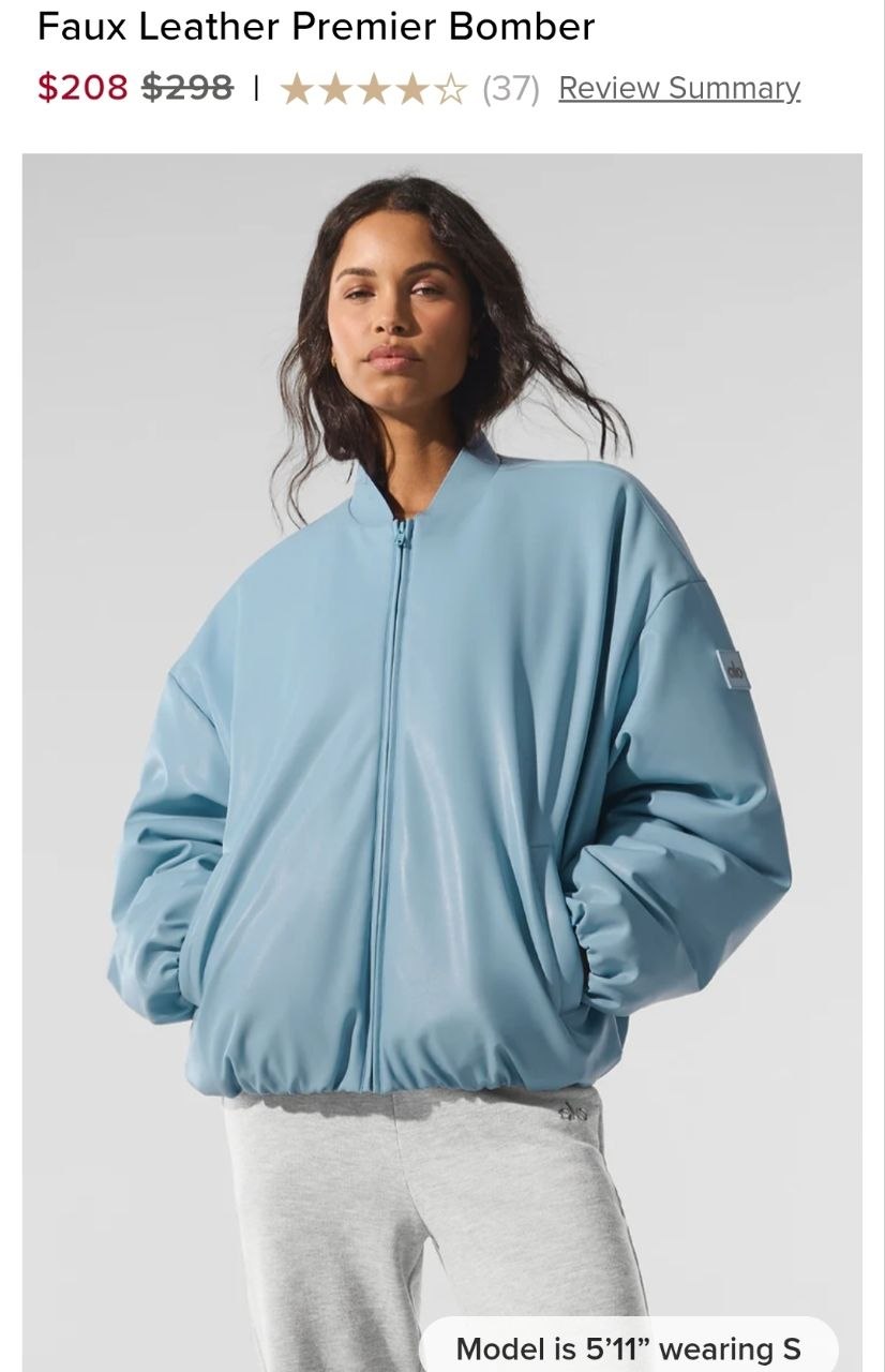 Faux Leather Premier Bomber