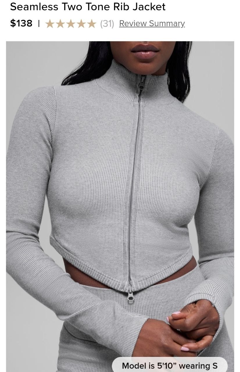 Seamless Two Tone Rib Jacket