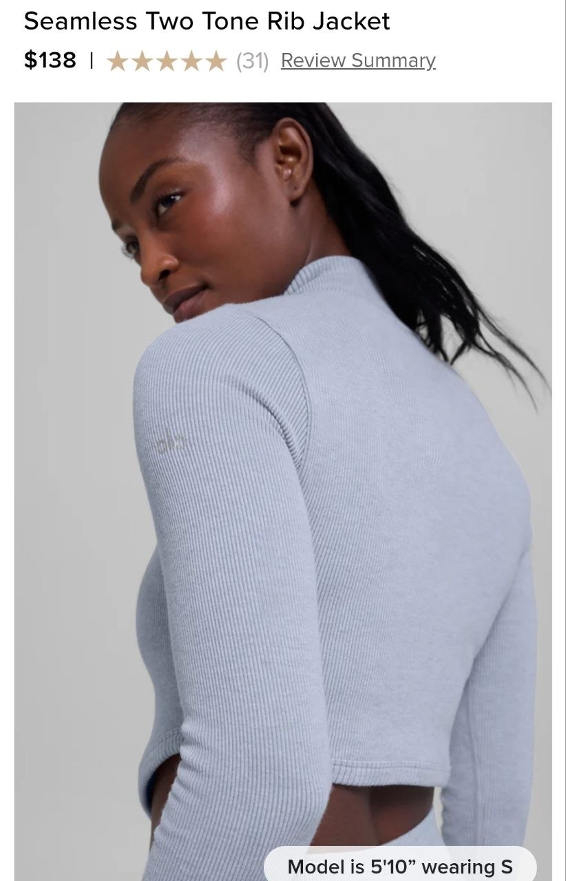 Seamless Two Tone Rib Jacket