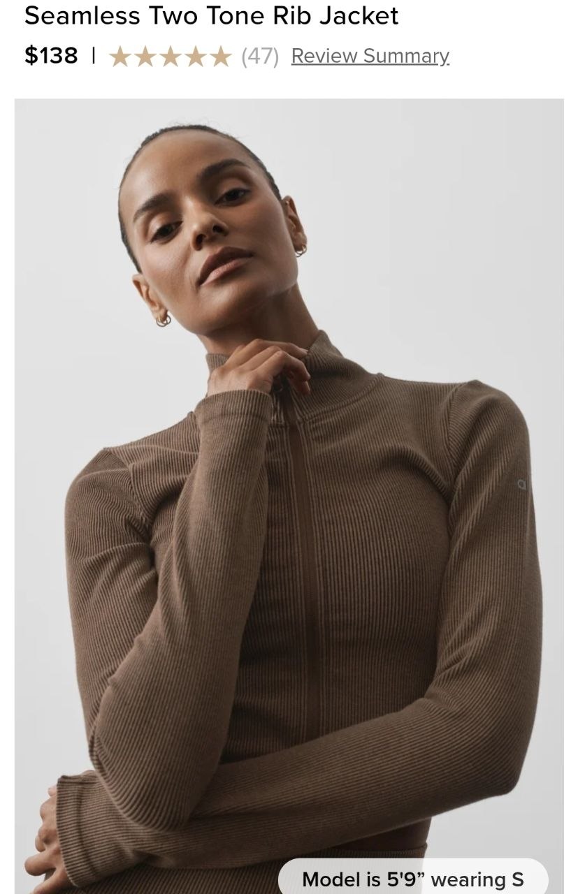 Seamless Two Tone Rib Jacket