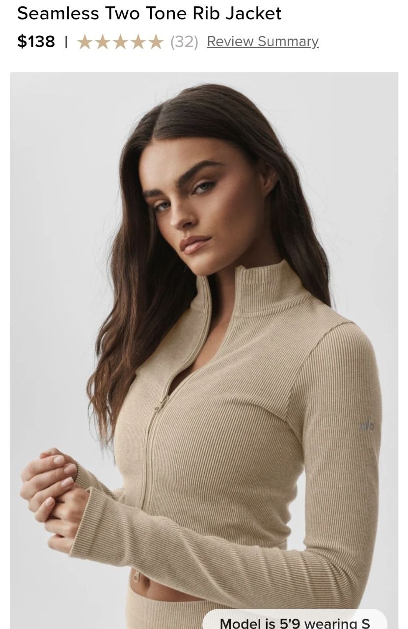 Seamless Two Tone Rib Jacket
