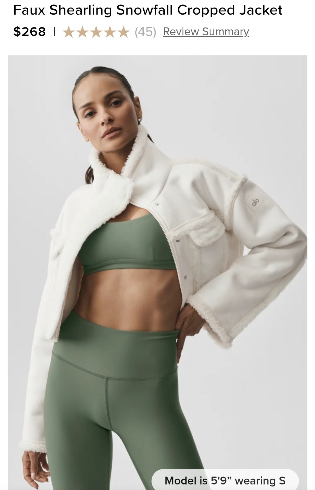 Faux Shearling Snowfall Cropped Jacket