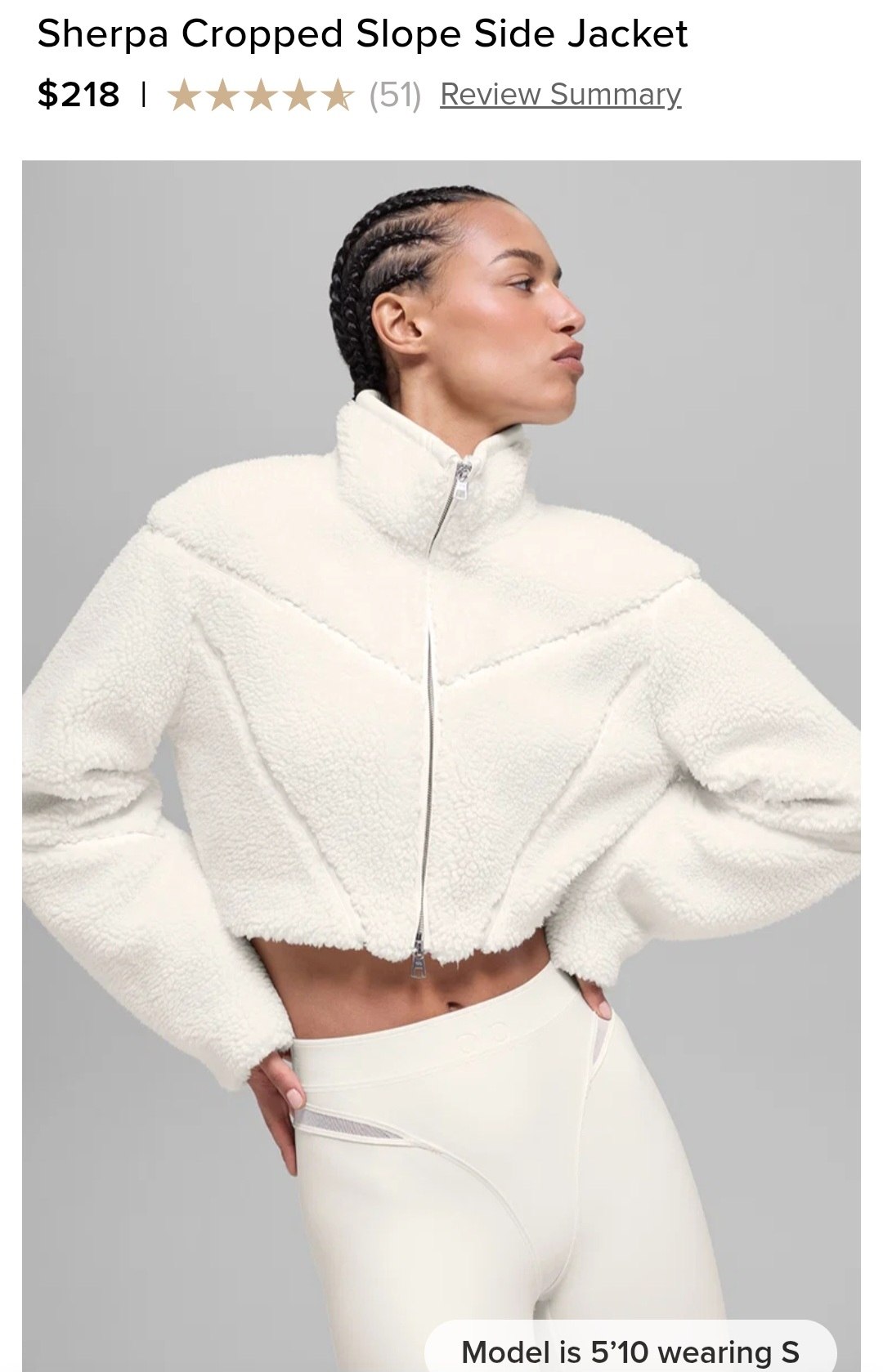 Sherpa Cropped Slope Side Jacket