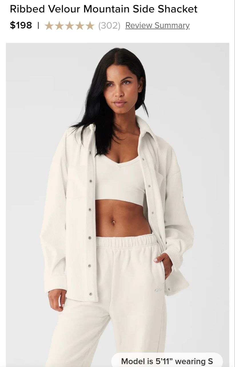 Ribbed Velour Mountain Side Shacket