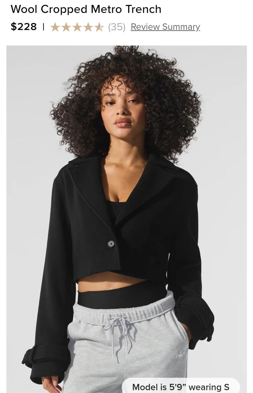 Wool Cropped Metro Trench