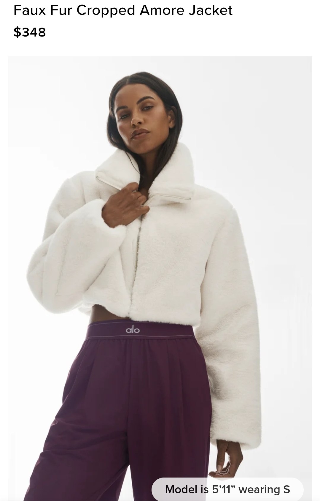 Faux Fur Cropped Amore Jacket
