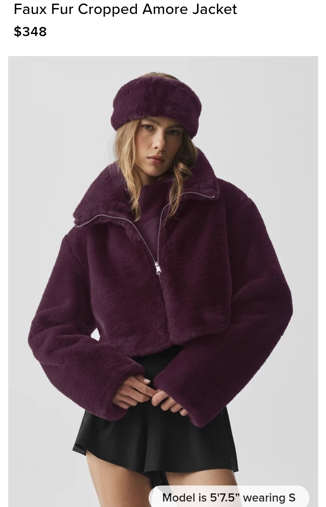 Faux Fur Cropped Amore Jacket