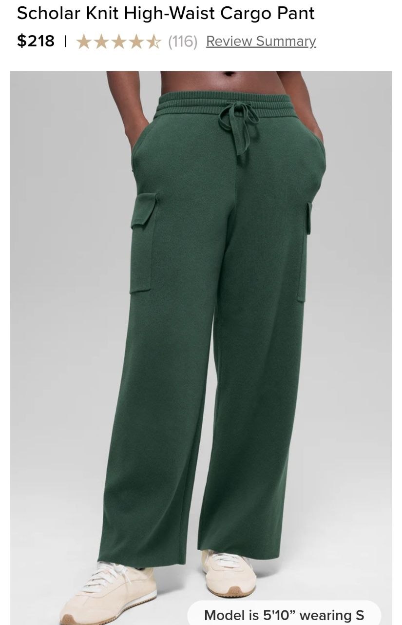 Scholar Knit High-Waist Cargo Pant