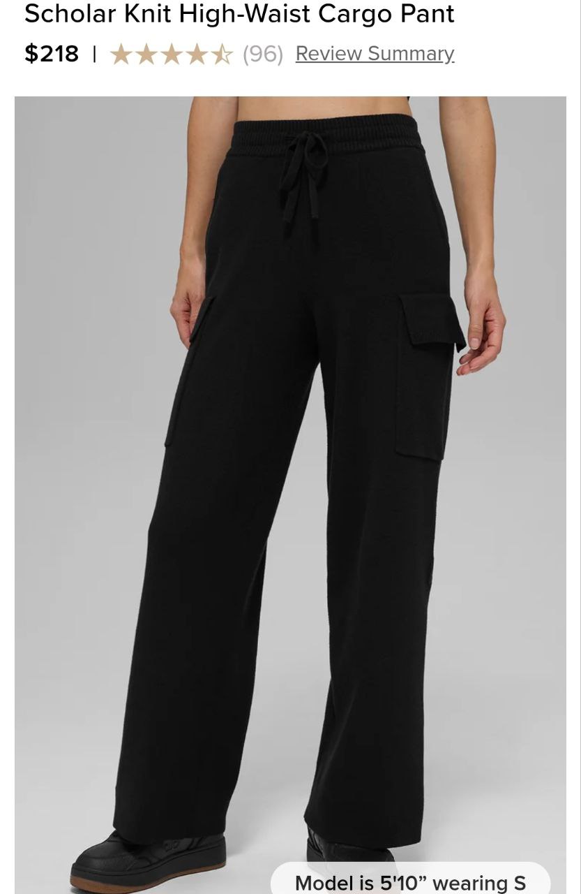 Scholar Knit High-Waist Cargo Pant