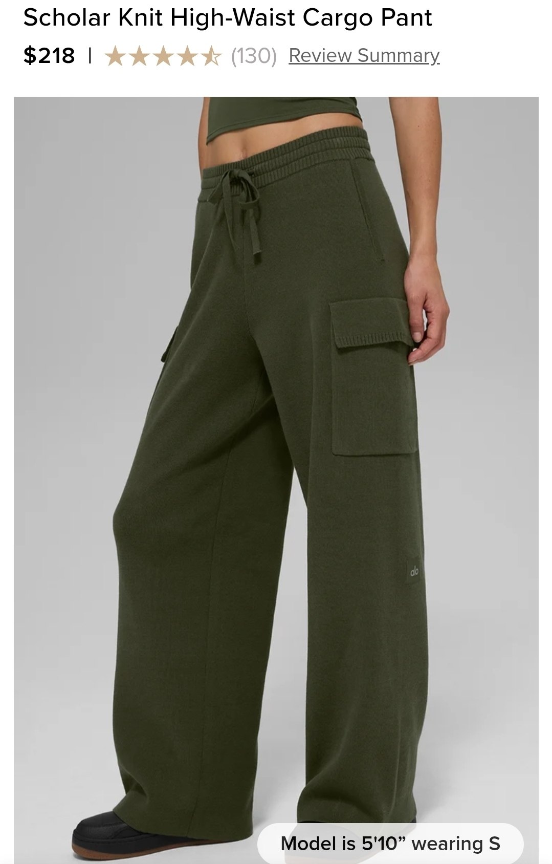 Scholar Knit High-Waist Cargo Pant