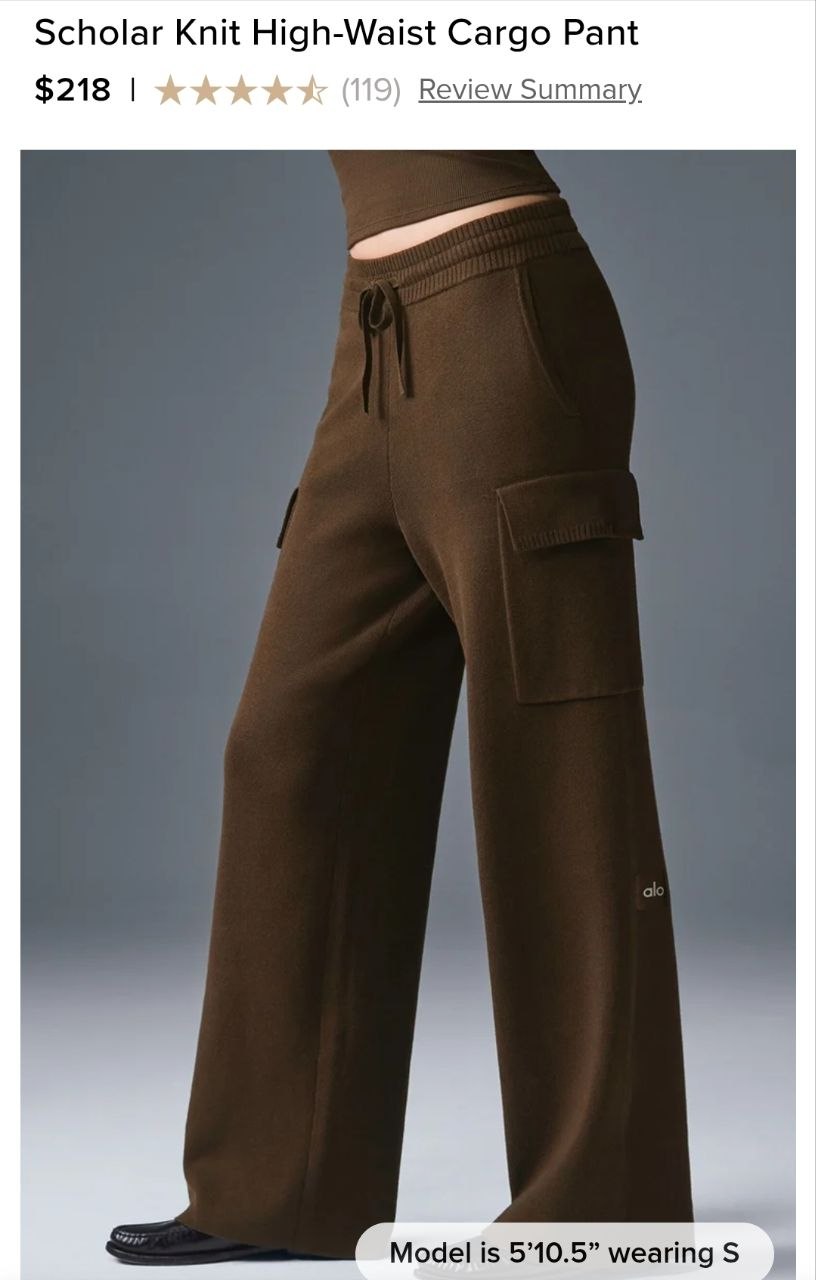Scholar Knit High-Waist Cargo Pant