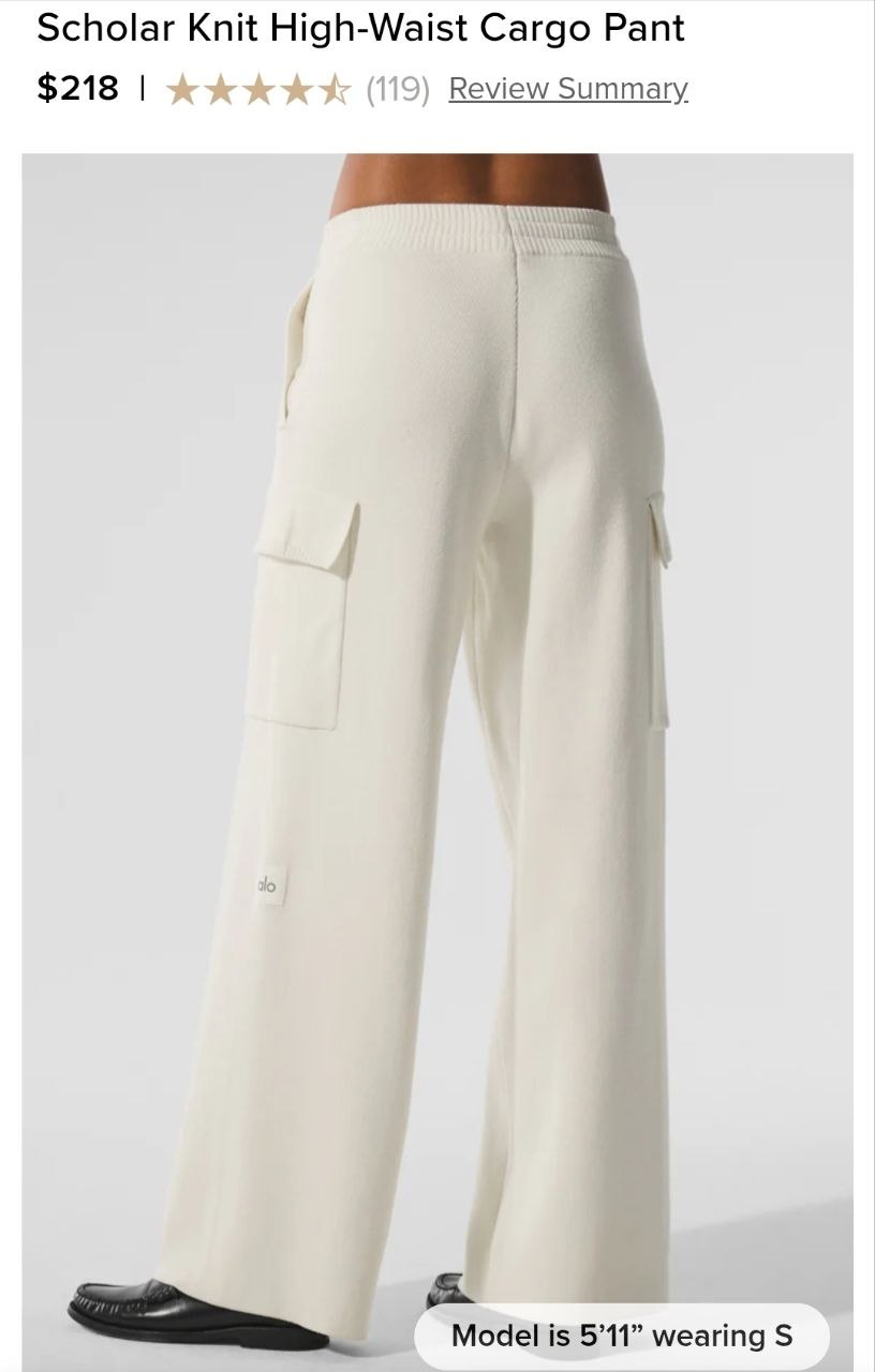 Scholar Knit High-Waist Cargo Pant