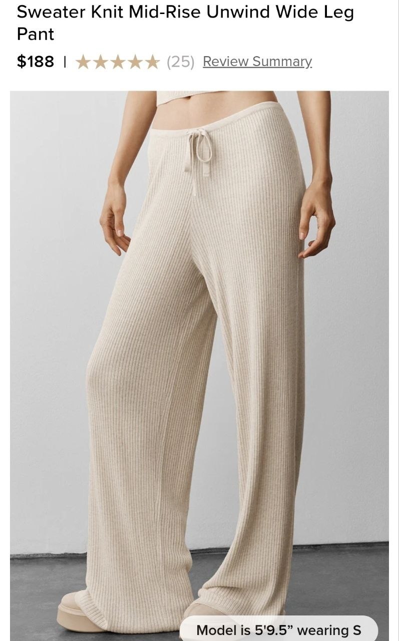 Sweater Knit Mid-Rise Unwind Wide Leg Pant