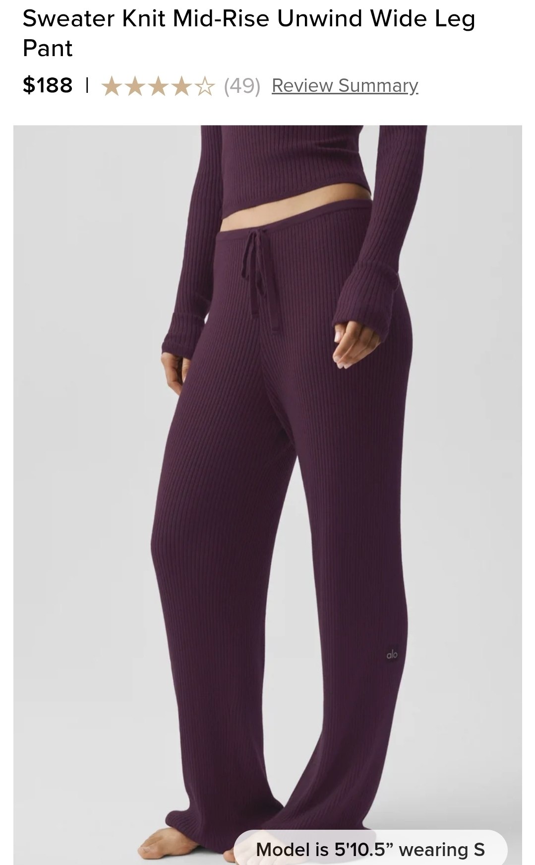 Sweater Knit Mid-Rise Unwind Wide Leg Pant
