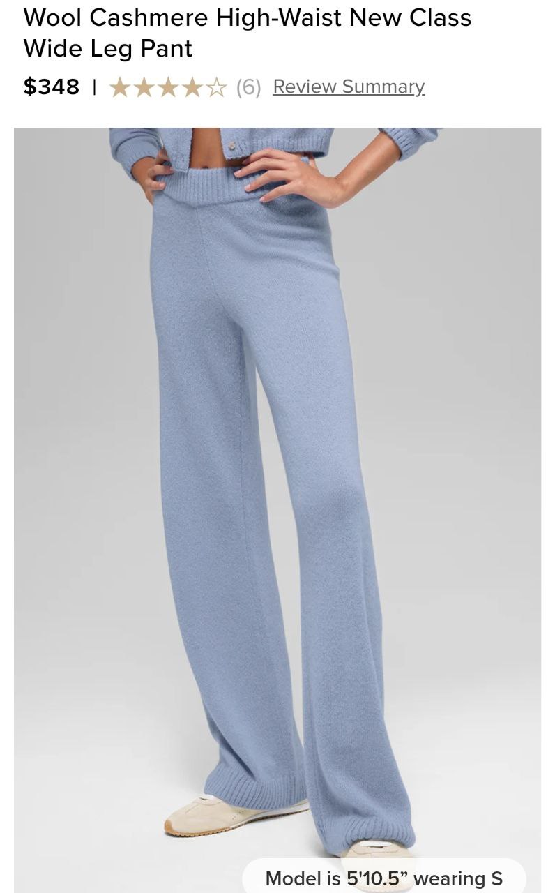 Wool Cashmere High-Waist New Class Wide Leg Pant