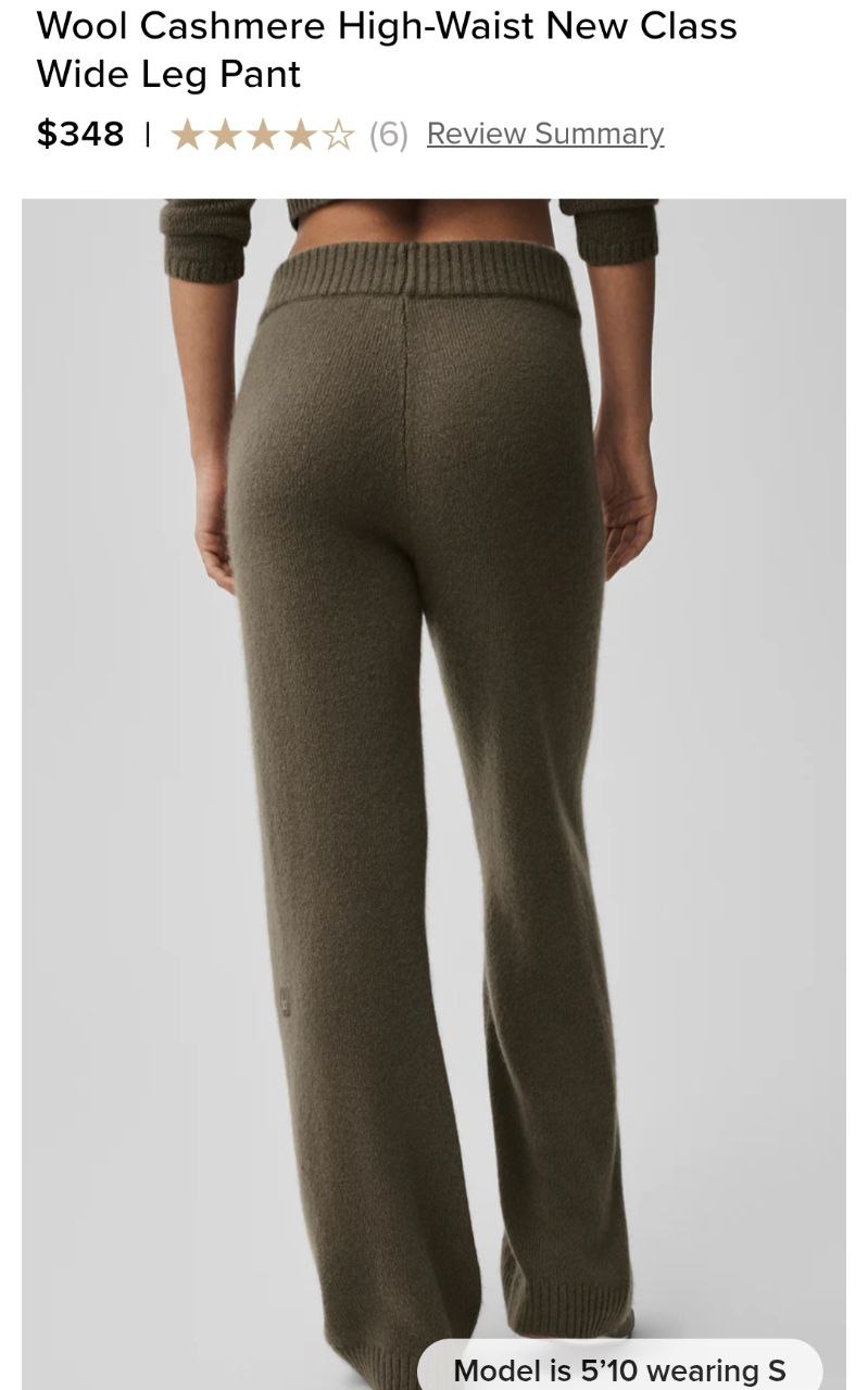 Wool Cashmere High-Waist New Class Wide Leg Pant