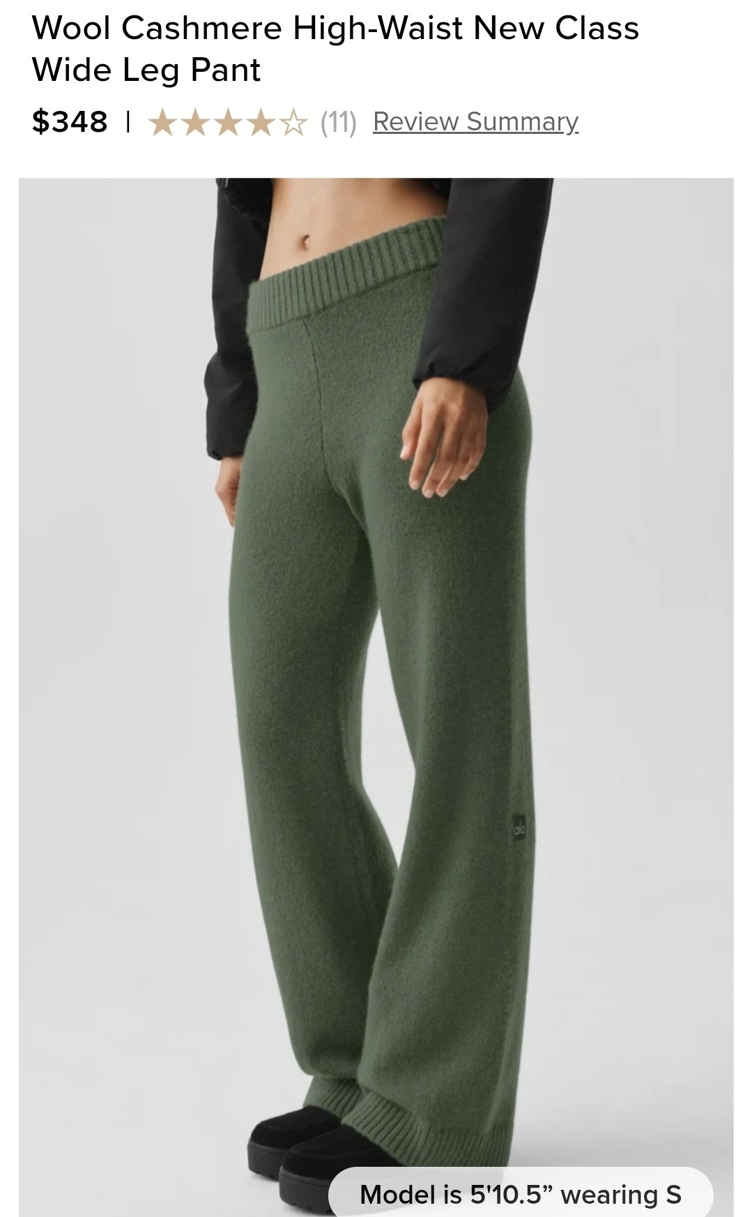 Wool Cashmere High-Waist New Class Wide Leg Pant