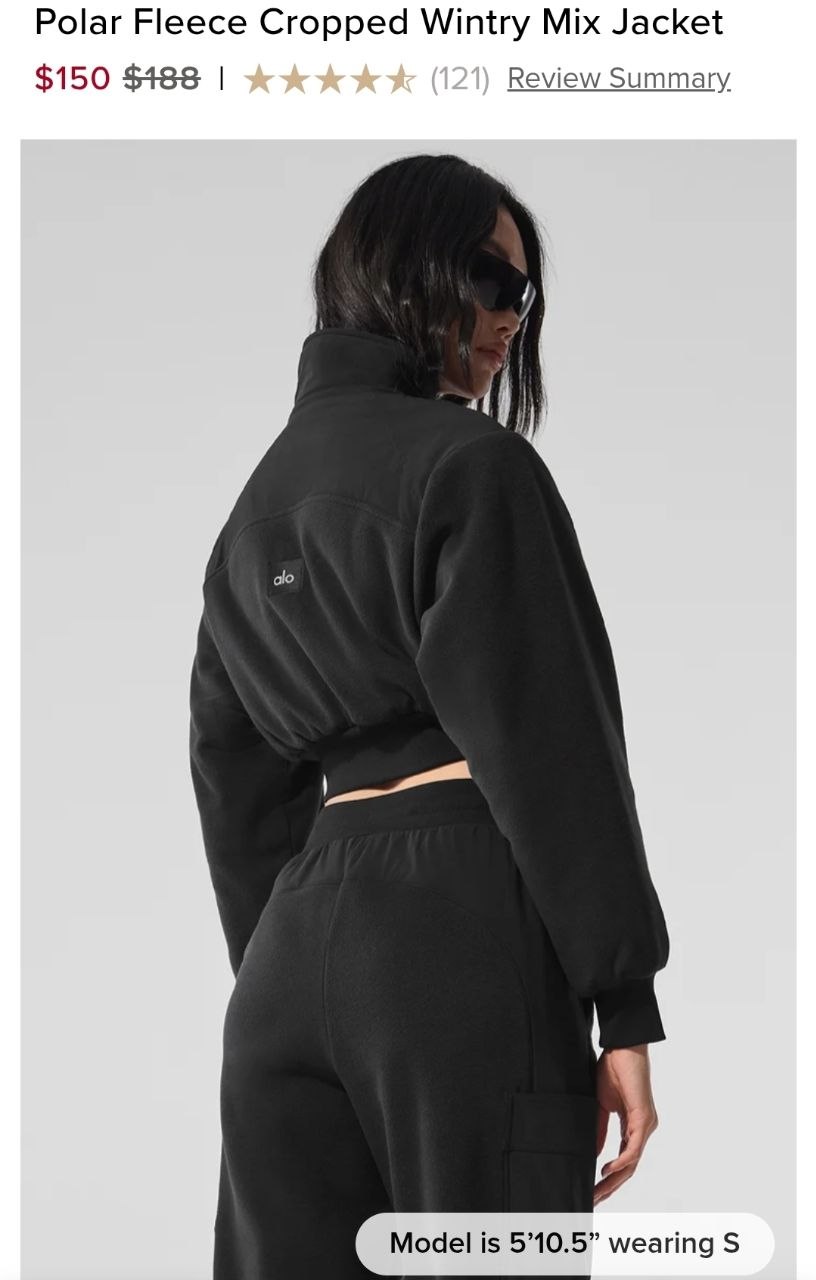 Polar Fleece Cropped Wintry Mix Jacket