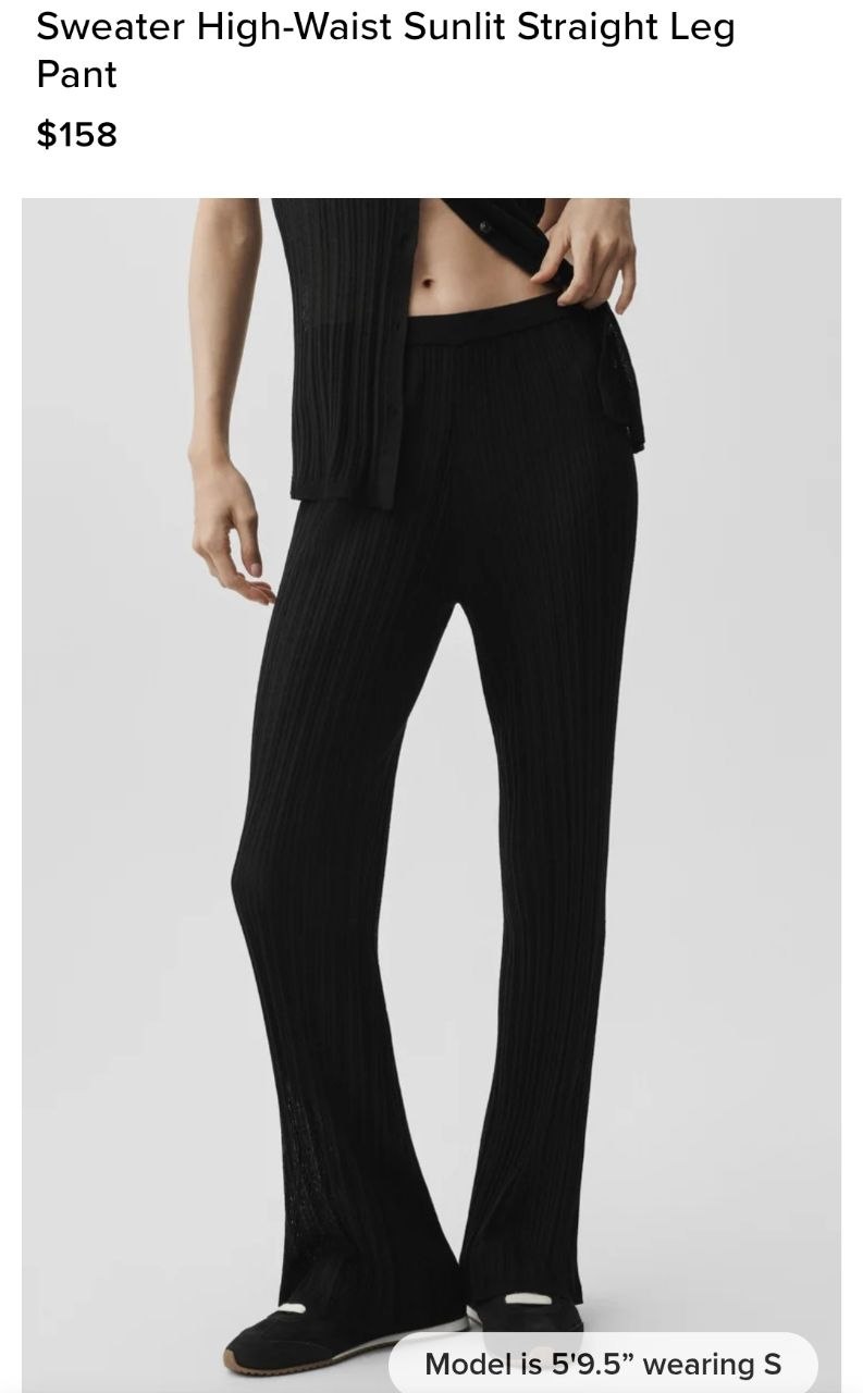 Sweater High-Waist Sunlit Straight Leg Pant