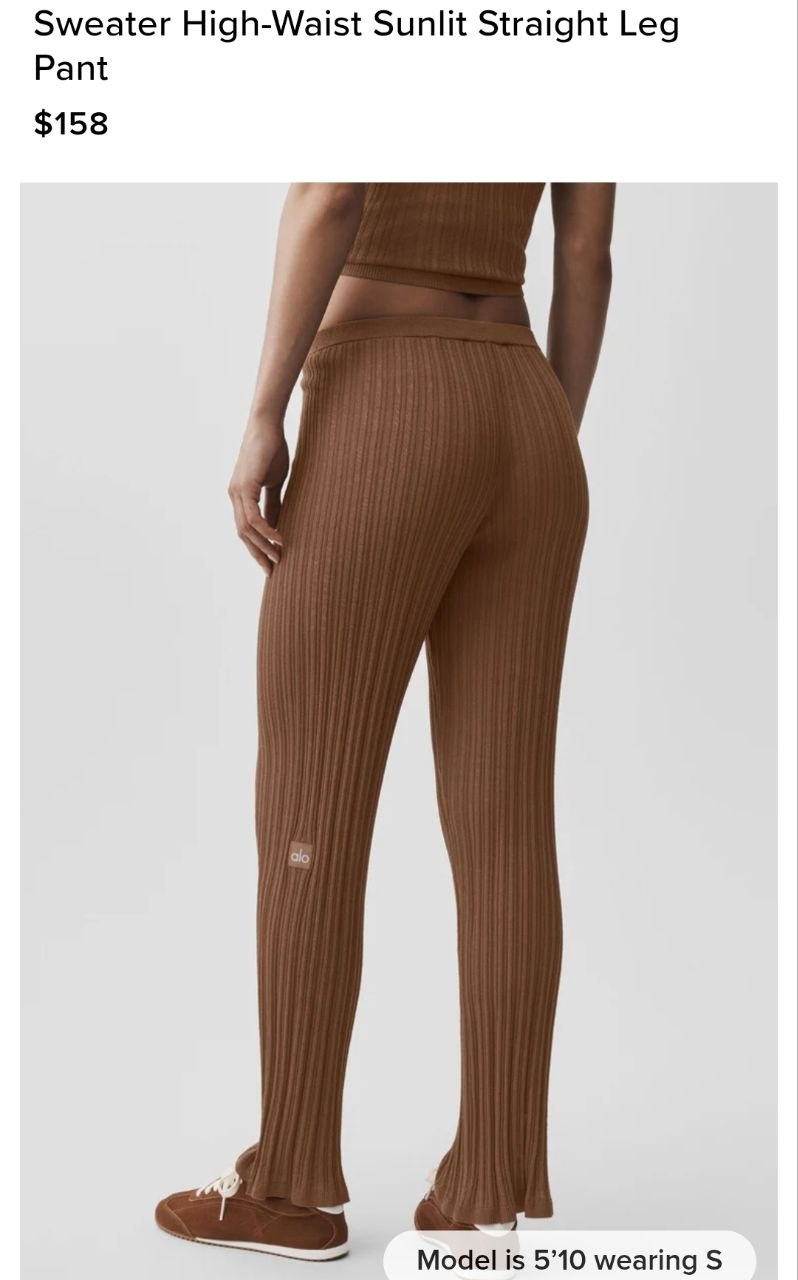 Sweater High-Waist Sunlit Straight Leg Pant
