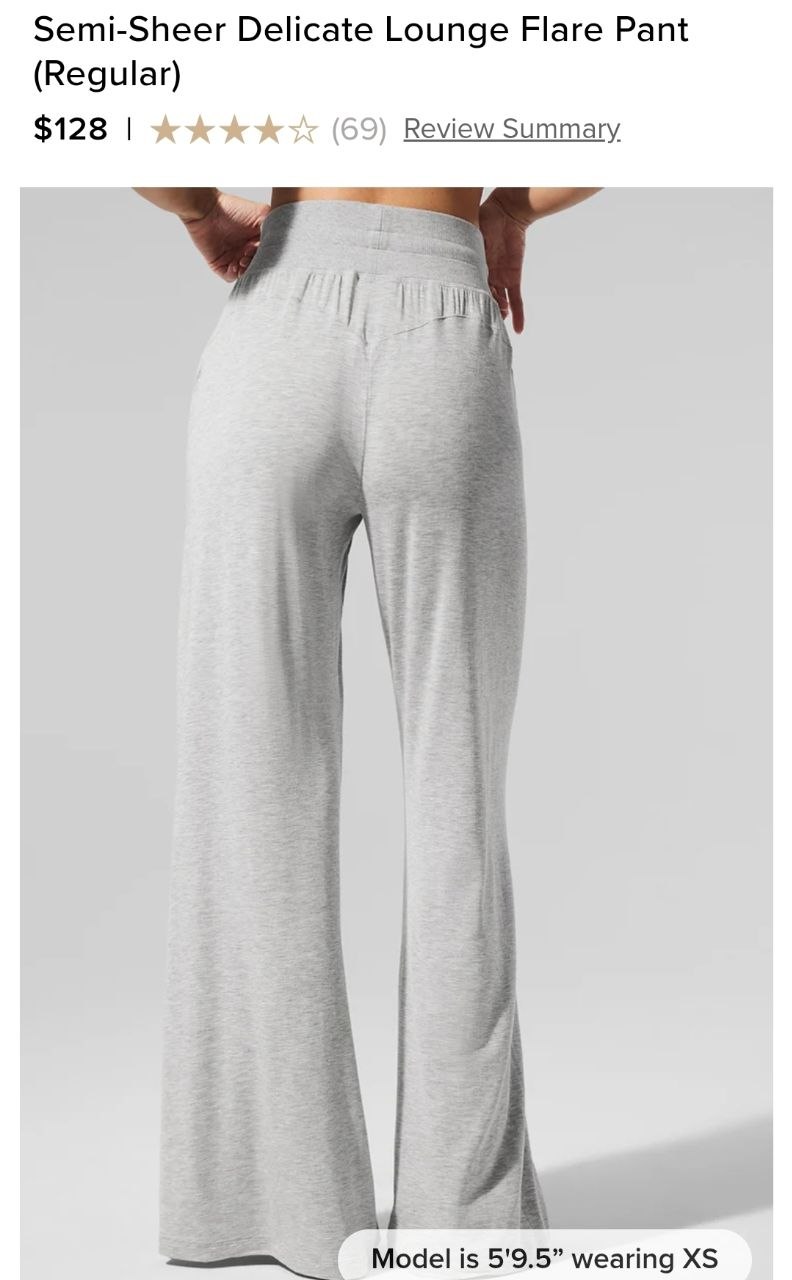 Semi-Sheer Delicate Lounge Flare Pant (Regular)