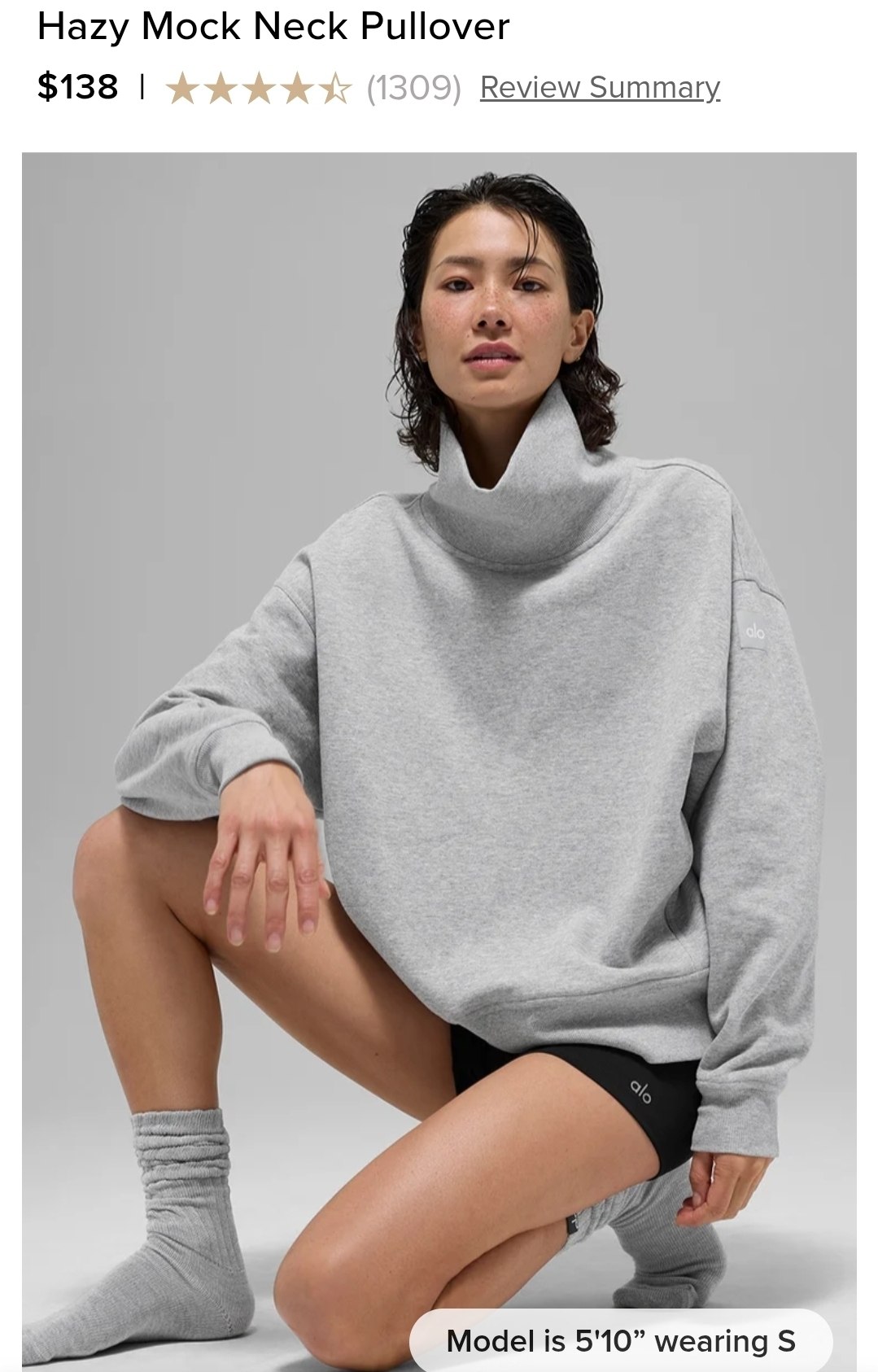 Hazy Mock Neck Pullover