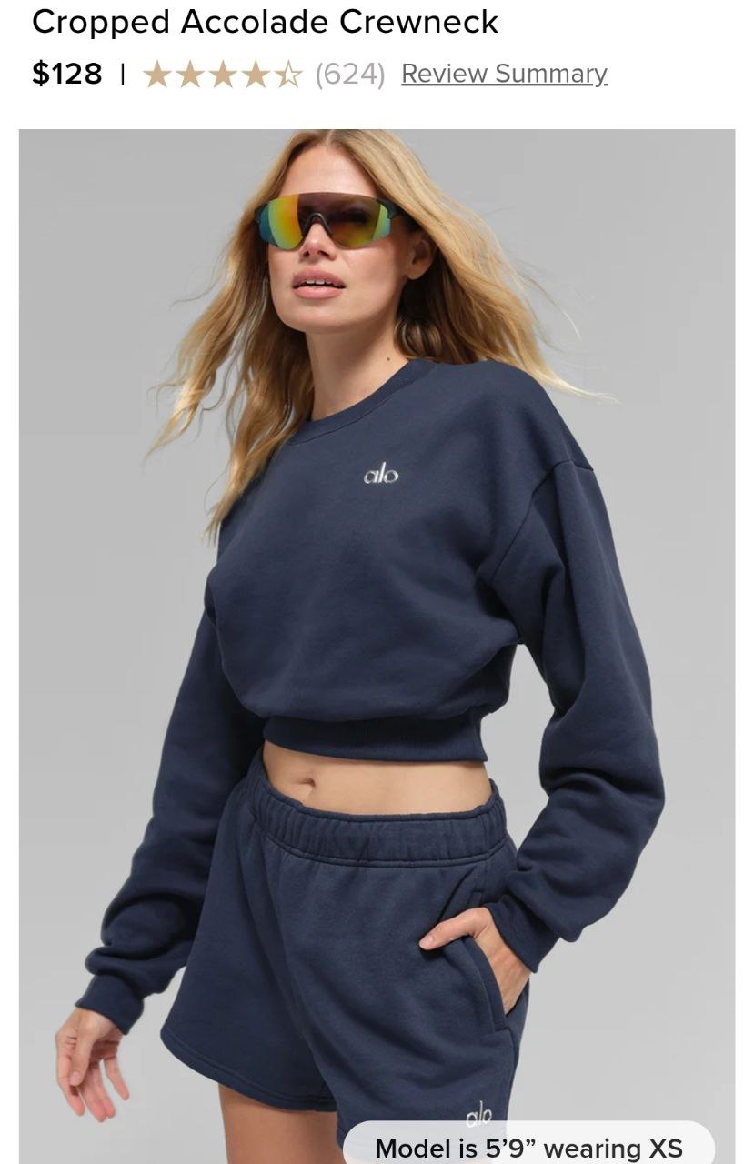 Cropped Accolade Crewneck