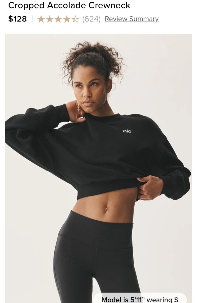 Cropped Accolade Crewneck